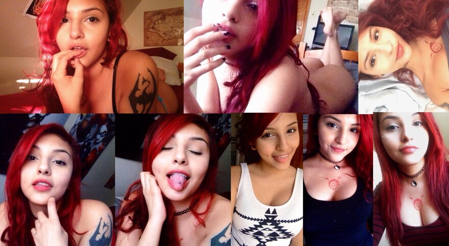 Redhead Collage nude