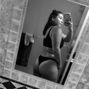 amateur photo PictureThicc thong Thursday in black and white