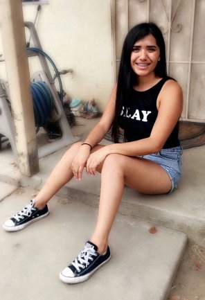 amateur photo Would love to see someone welcome this latina to the adult world
