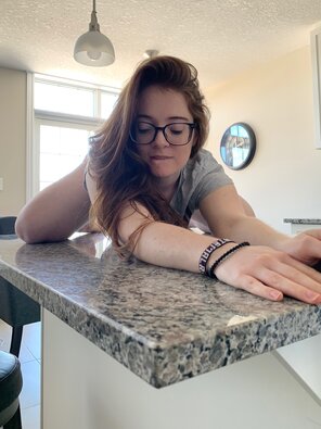 amateur photo Do you want me on your kitchen countertop like this?