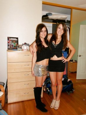 amateur photo College Party Duo