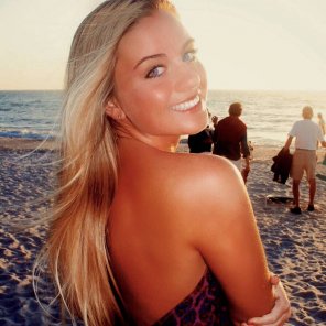 foto amadora Smiling at the beach.