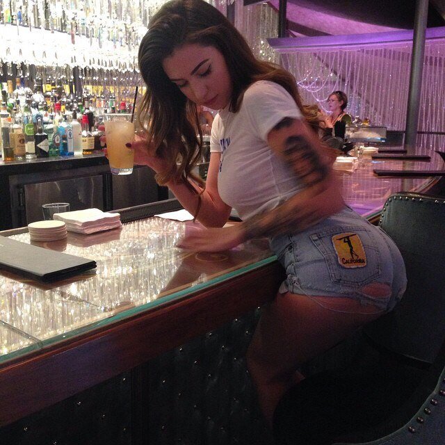Booty at the bar