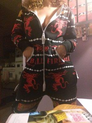 amateur photo I won a onesie from Fireball this week. I'm in love. What do you think?