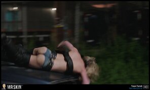 Taryn Terrell butt falling off a car