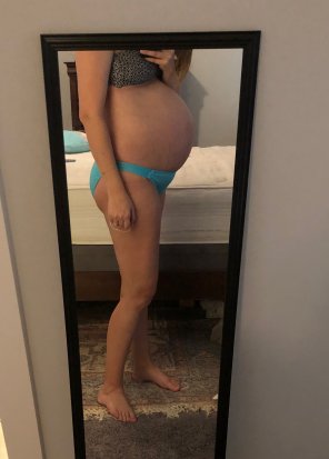 photo amateur My 37 week pregnant wife showing off her bump in a bikini! Too bad we weren't at a nude beach ðŸ˜œ