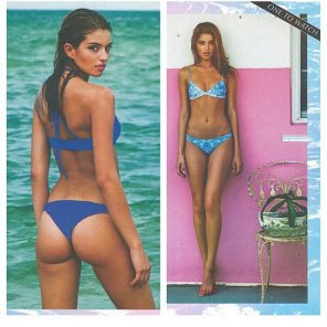 In a bikini, Daniela Lopez.