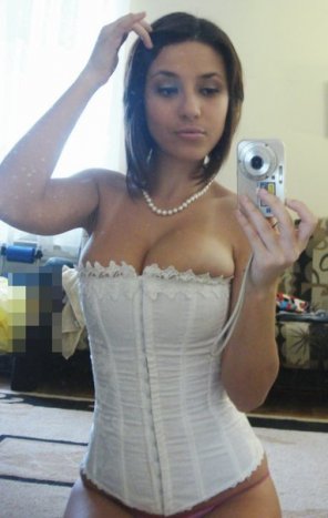 foto amadora White corset