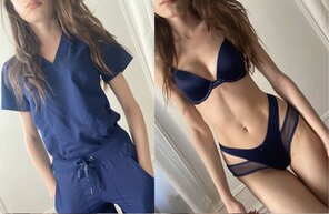 zdjęcie amatorskie My patient asked me out, what should I do? I[f] he only knew what I'm wearing today haha