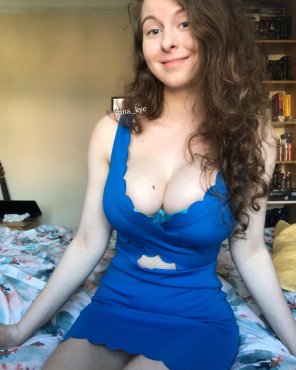 foto amadora Blue dress