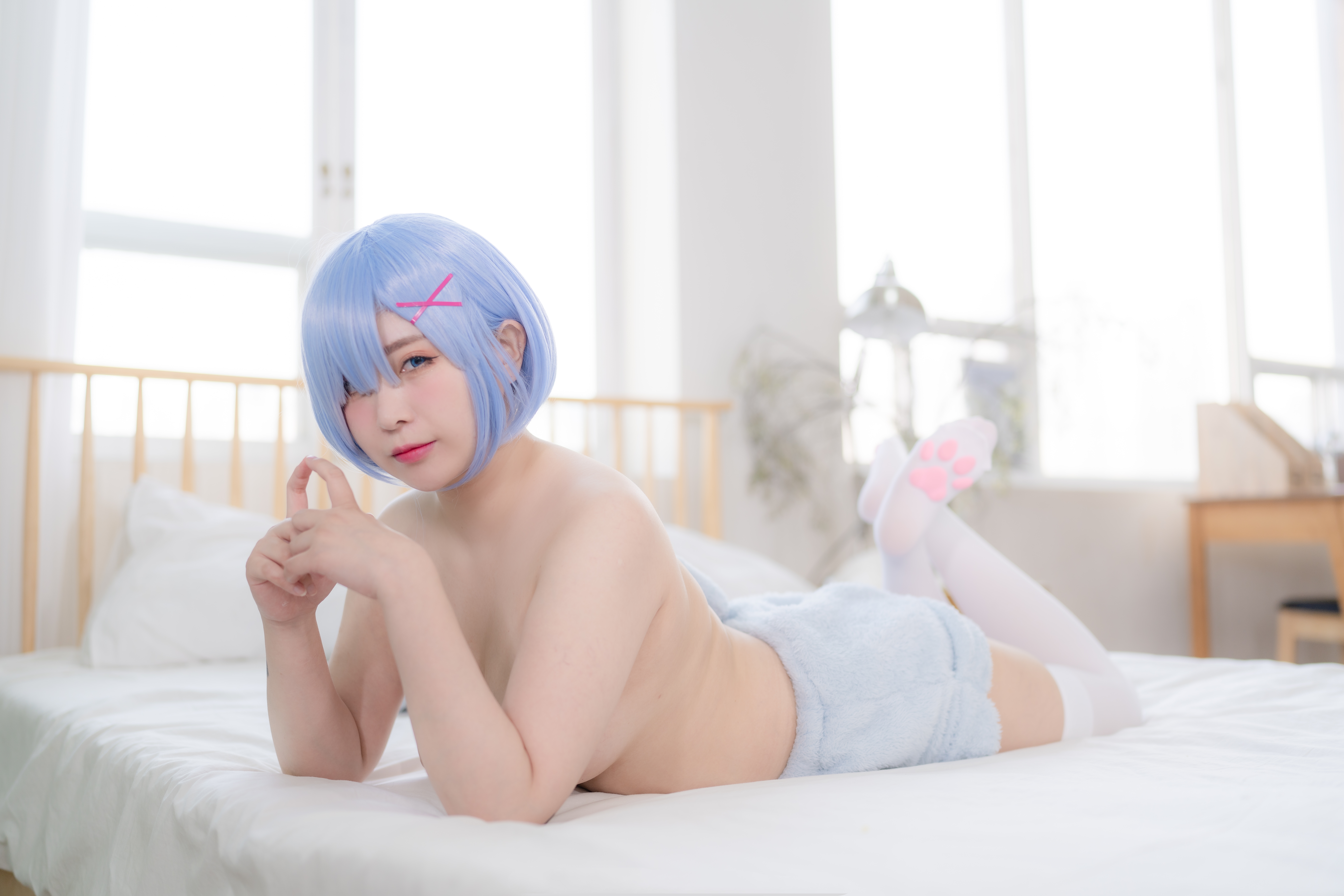 amateur photo Yuna (유나) cosplay Rem – ReZero (29)