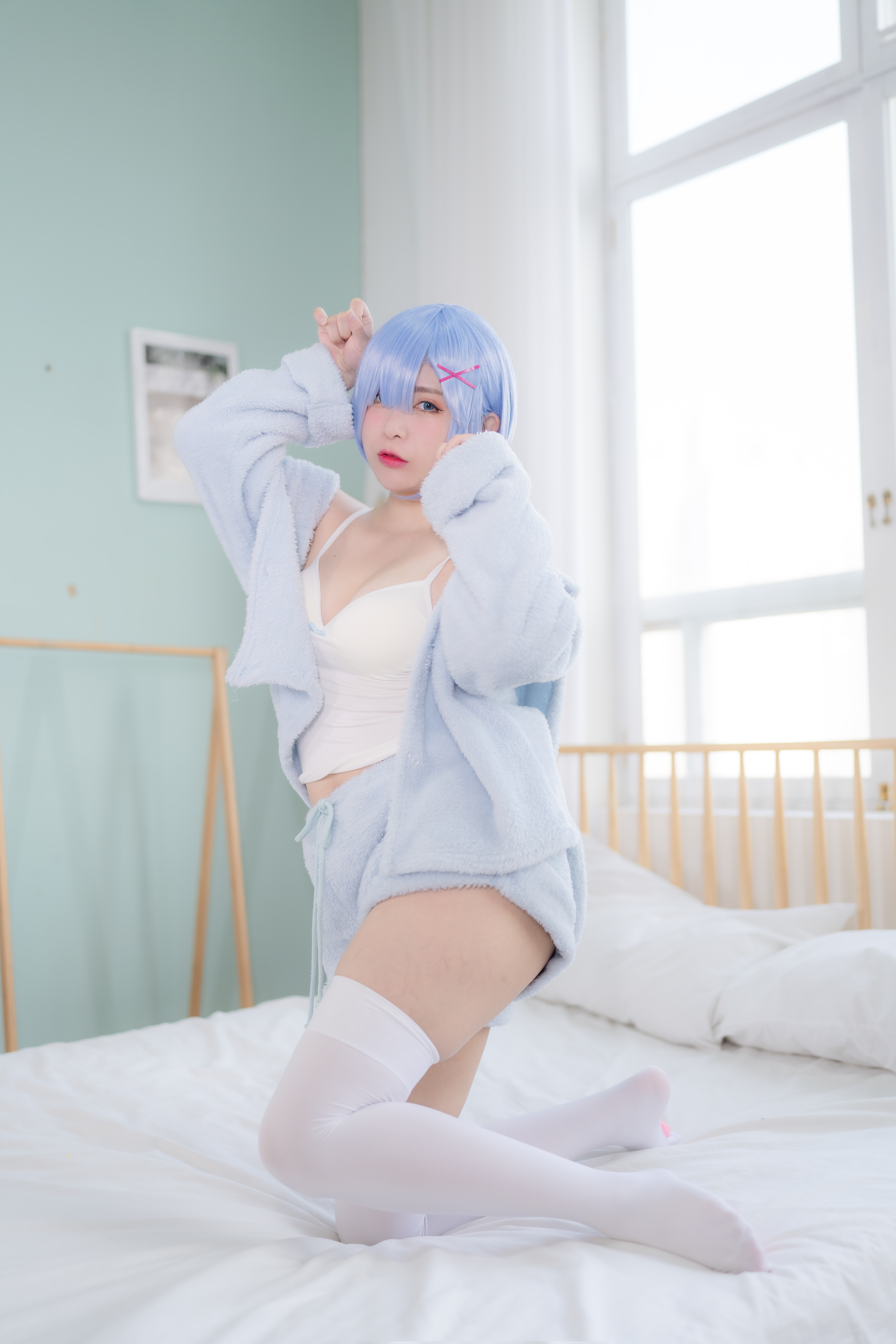 amateur photo Yuna (유나) cosplay Rem – ReZero (11)
