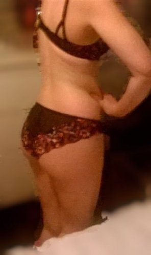amateur photo Getting dressed for girls night out. Noticed the new lingerie