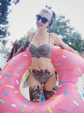 foto amadora Donut float