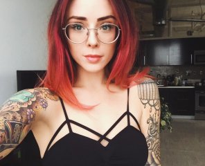 foto amadora Eyewear Hair Glasses Face Tattoo Shoulder 