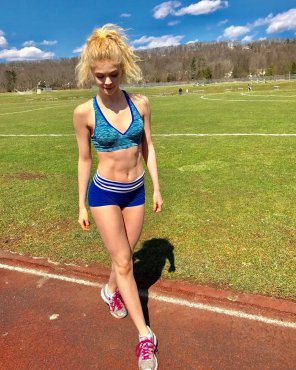 foto amadora Athlete Undergarment Running Sports bra Recreation 