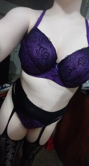 amateur photo purple and black lace