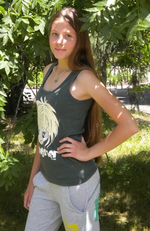 foto amateur Clothing Shoulder T-shirt Abdomen 