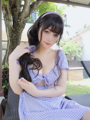 foto amateur Baiyin811 (白银81) - Purple Dress (6)