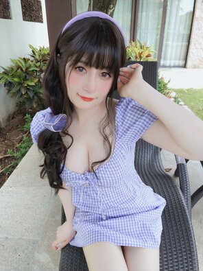 foto amateur Baiyin811 (白银81) - Purple Dress (15)