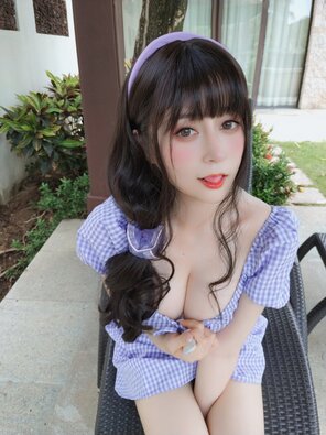 foto amadora Baiyin811 (白银81) - Purple Dress (17)