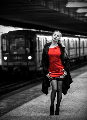 foto amatoriale Lady in red