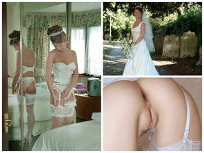 foto amateur Wedding day asshole of my wife