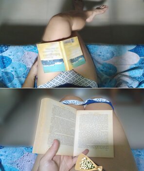 foto amadora [F] Sunday morning mood: Feeling literary and raw in bed