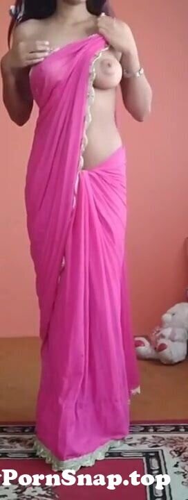 photo amateur Pink saree