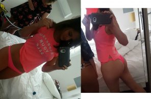 amateur photo Pink Bikini, Front and Back
