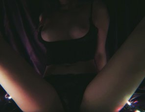 amateur pic Lacey panties and perky tits ðŸ‘»