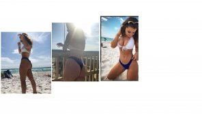 zdjęcie amatorskie PictureHot fit girl at beach collage