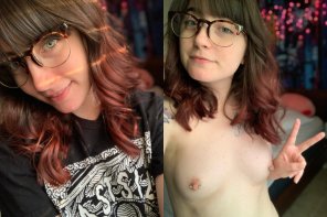 amateur pic Bespectacled cutie takes a selfie