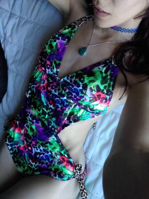photo amateur [F] haven't worn a one piece in a minute. It's kinda cute!