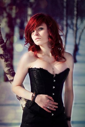 photo amateur Outdoor corset