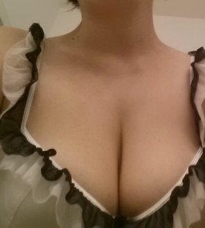 Baby Doll - Coming to a Reddit Near You - B&W Flirty Baby Doll Top and Ruffle Panties.