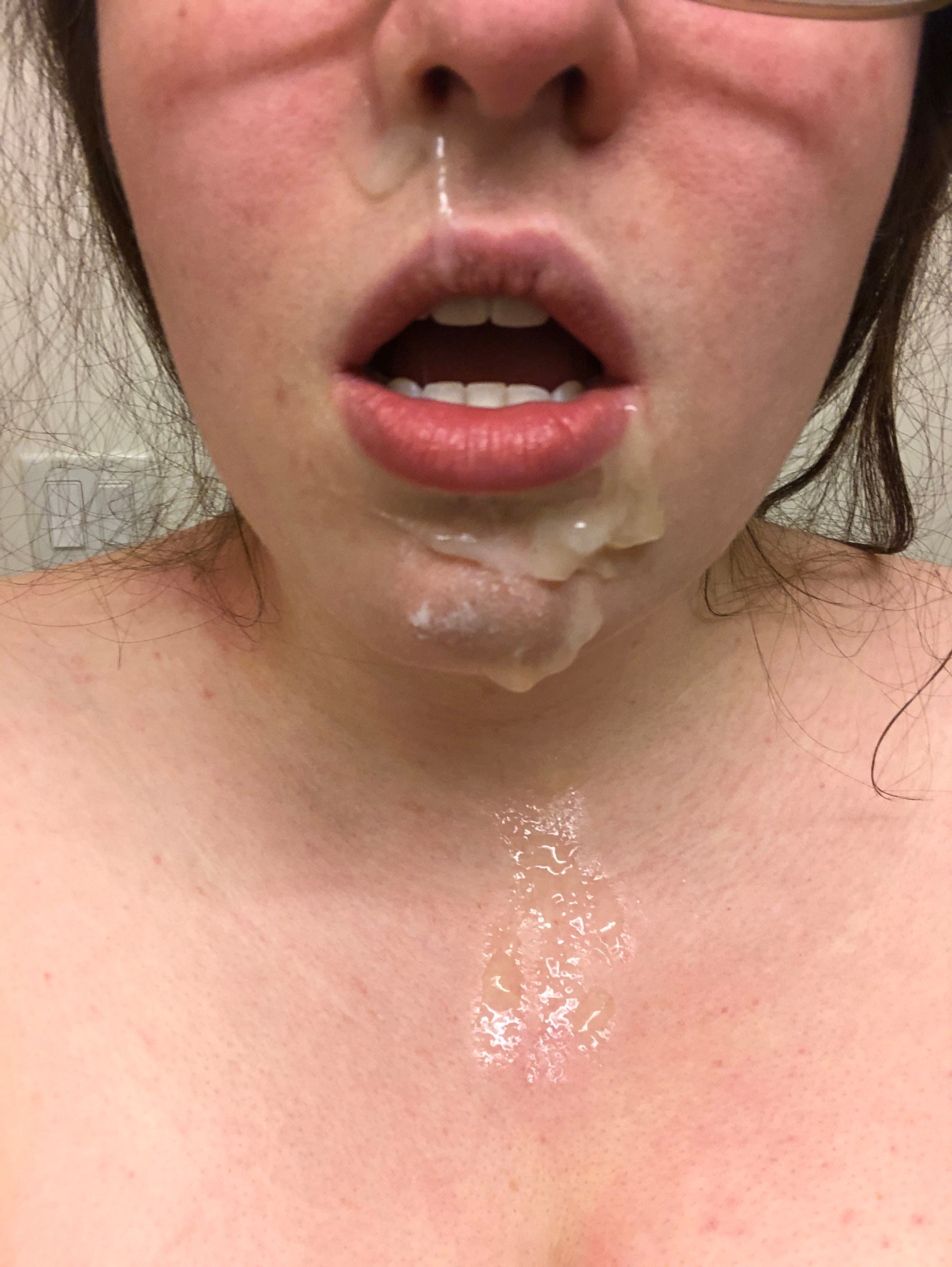 amateur wife unwanted cum in mouth