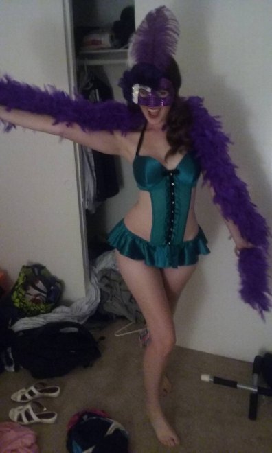 Mardi Gras outfit! Would you throw me some beads? [22F]