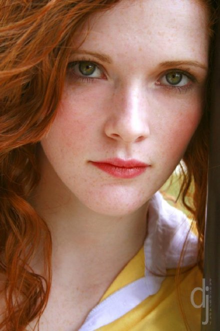 Red hair & green eyes; Meagan Colf