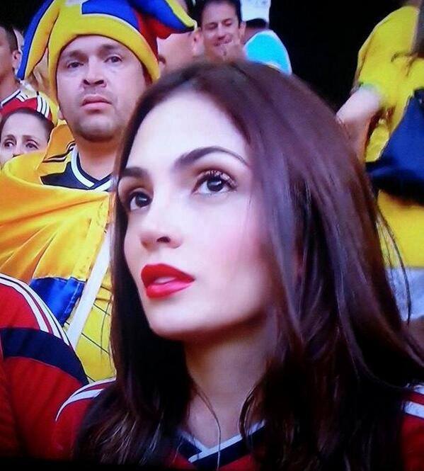 Colombian Beauty - Colombian beauty from the Brazil vs. Colombia match today Porn Pic - EPORNER