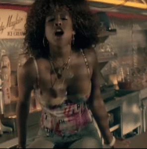 Kelis popping out a little.
