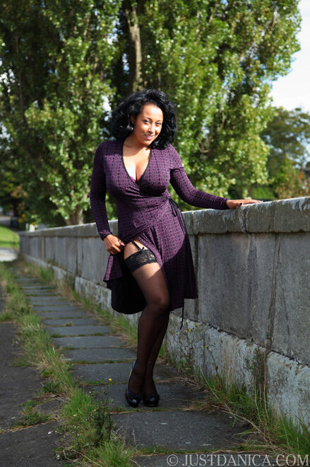 Slutty MILF in stockings Danica Collins exposes her big tits & ass in public_0003