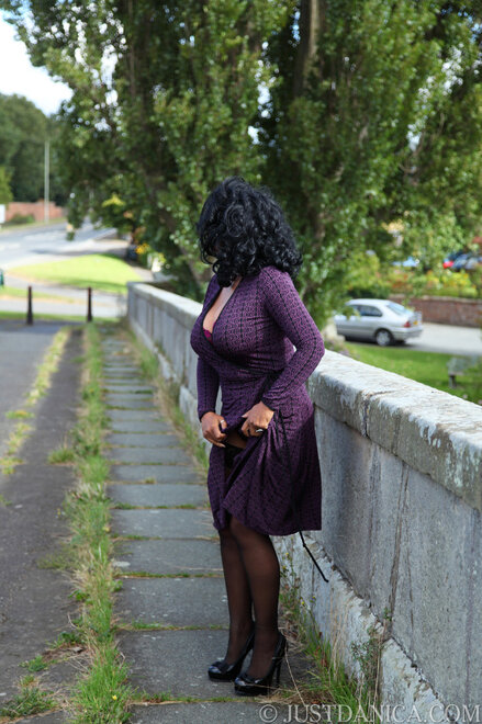 Slutty MILF in stockings Danica Collins exposes her big tits & ass in public_0004