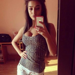 amateur-Foto Brunette selfie