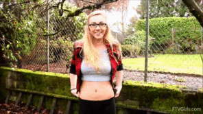 Cute blonde teen with a titty drop
