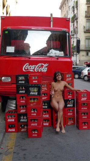 foto amadora Having a coke