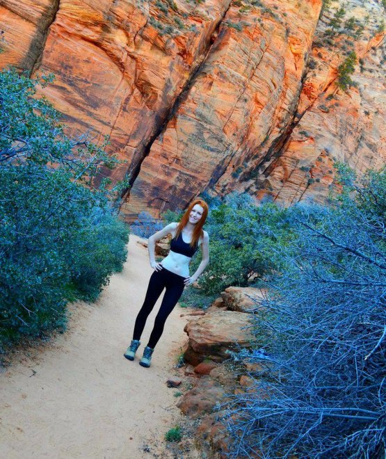 On our last hike, with my cheesy grin.