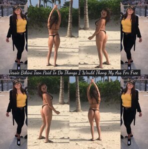 amateur-Foto Jessie Bikini Teen Native Indian Stripper Black Bikini & Thong Challenge 01