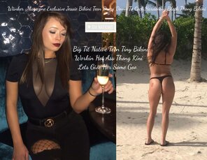 foto amatoriale Jessie Bikini Teen Native Indian Stripper Black Bikini & Thong Challenge 55