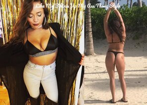 foto amatoriale Jessie Bikini Teen Native Indian Stripper Black Bikini & Thong Challenge 04